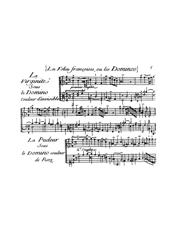 Partition facsimile Couperin François Troisième livre de pièces de clavecin